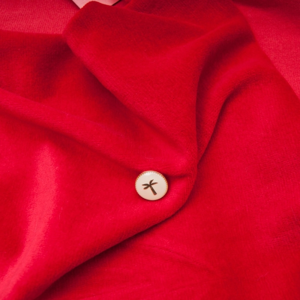 tissu doudou ROUGE COTON Polyester