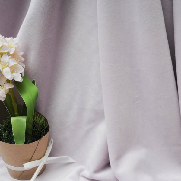 tissu doudou uni mauve