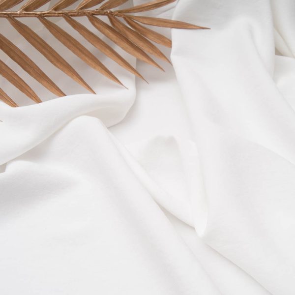 tissu dyed Polyester Haute Couture Sonia RYKIEL blanc cassé