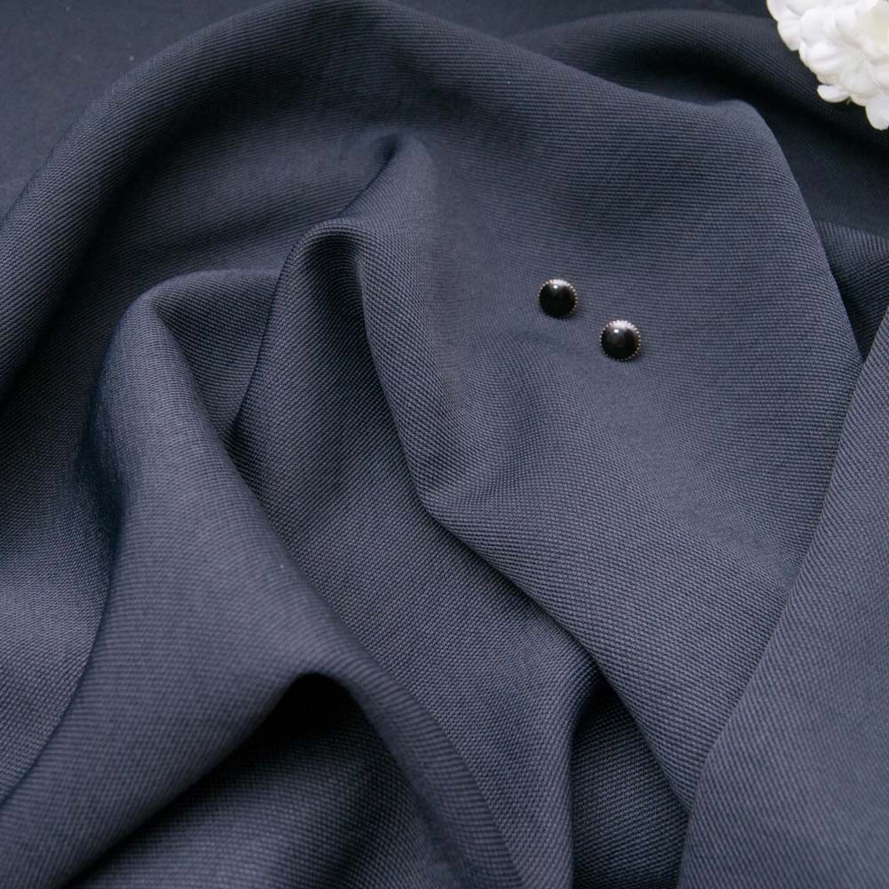tissu dyed Polyester Haute Couture Sonia RYKIEL bleu marine