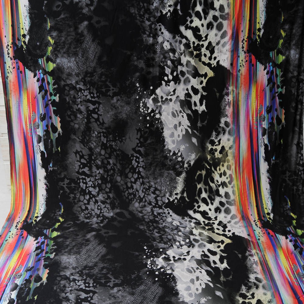 Tissu fin jersey viscose multicolore