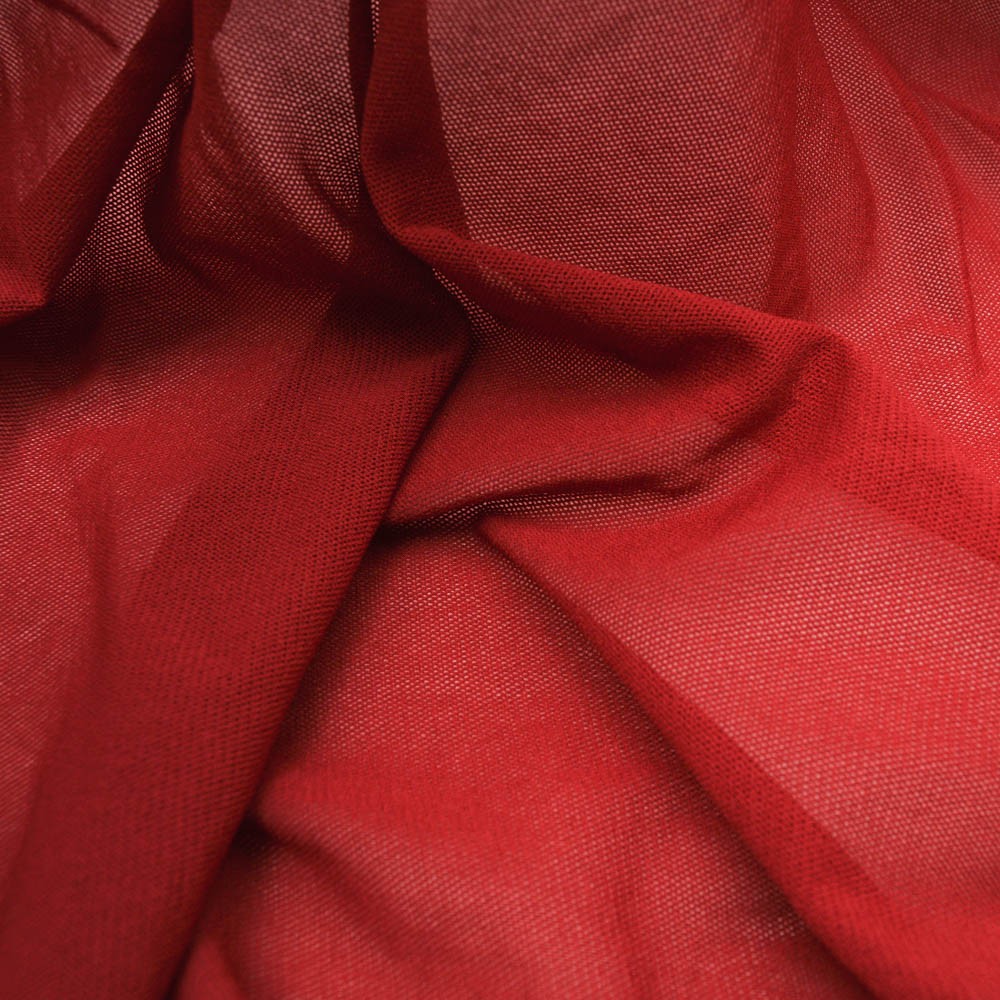 Maille polyamide bordeaux rouge