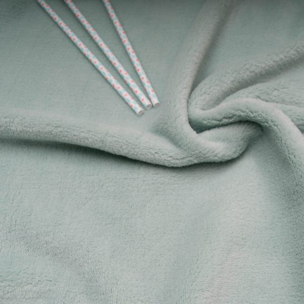 tissu polaire doudou double face MENTHE
