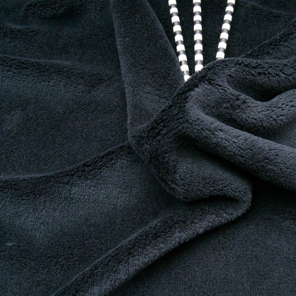tissu polaire doudou double face NOIR