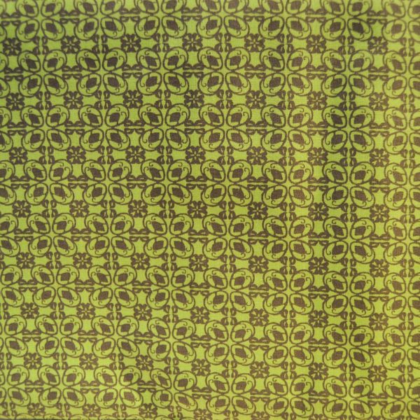 toile coton imprimée vert anis