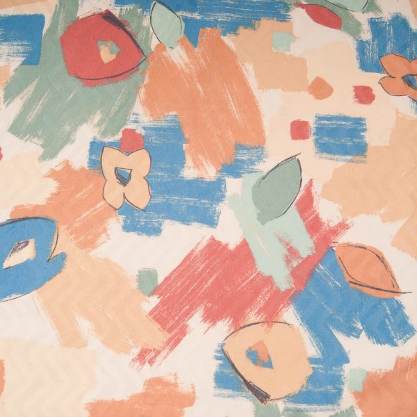 toile polyester ameublement imprimée fond vanille