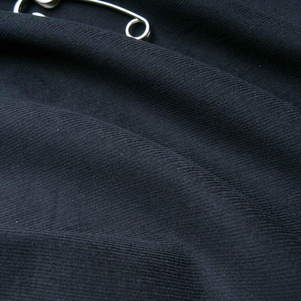 velours milleraie noir Coton stretch