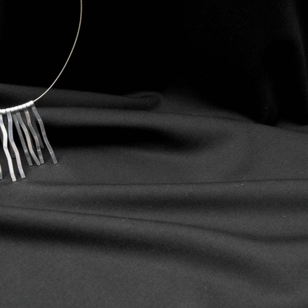 Viscose polyester noir Haut de gamme
