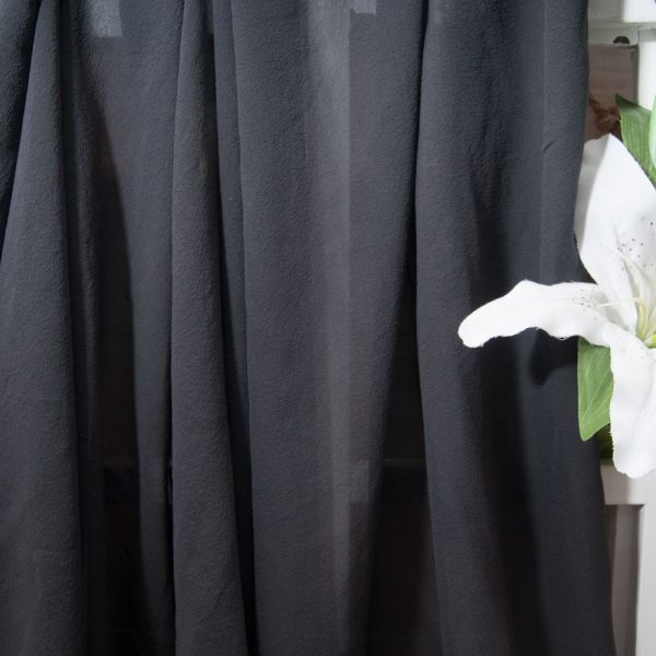 voile crêpe georgette soie gris Carbone