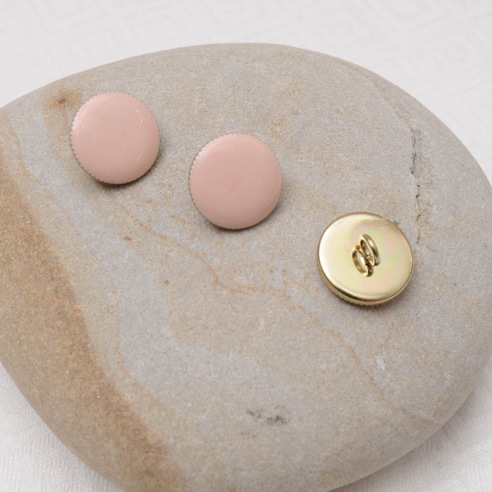 bouton ROSE dragée à queue en métal doré 15mm