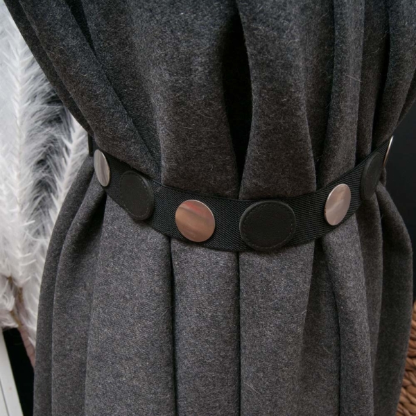 Caban drap de laine GRIS polyester et Laine