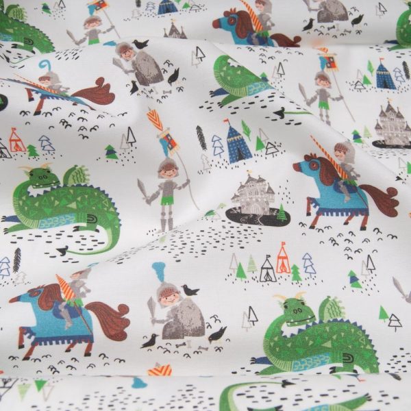 COUPON COTON premium Oekotex Camelot Fabrics CHEVALIER 50cm