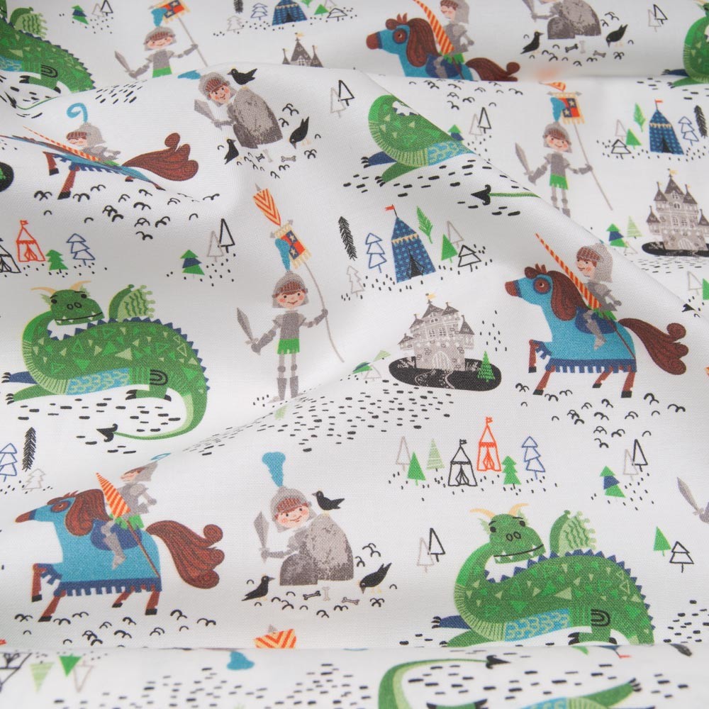 COUPON COTON premium Oekotex Camelot Fabrics CHEVALIER 50cm