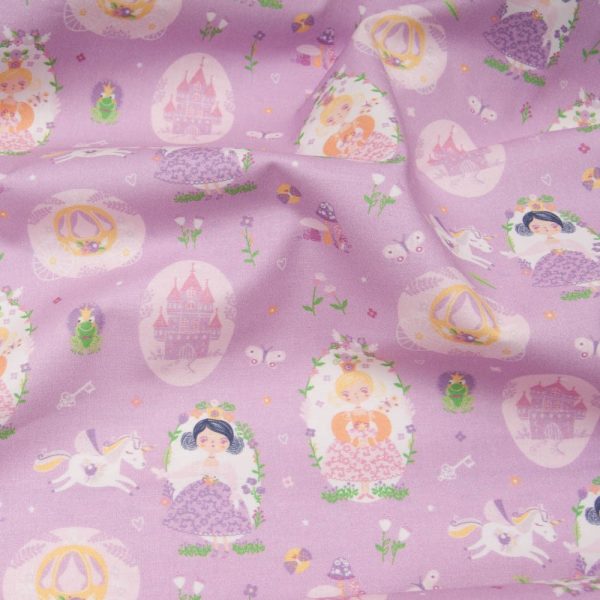 COUPON COTON premium Oekotex Camelot Fabrics PRINCESSE Mauve 50cm
