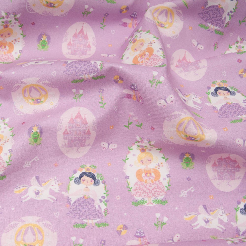 COUPON COTON premium Oekotex Camelot Fabrics PRINCESSE Mauve 50cm