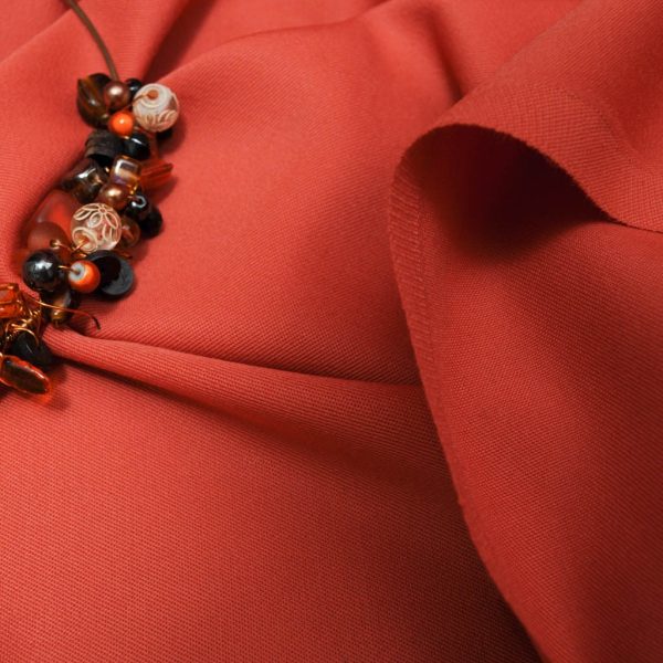 coupon Tergal Polyester et laine orange saumon 2m50