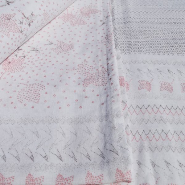 Drap 2 pers. 240x 300cm rose gris Polyester et Coton