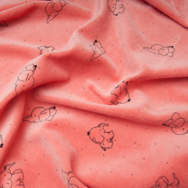 adorable velours Nicky stretch Pêche petit Elephant pour les bout d'choux