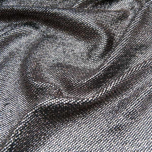 Tissu strass ARGENT extensible de marque MAJE