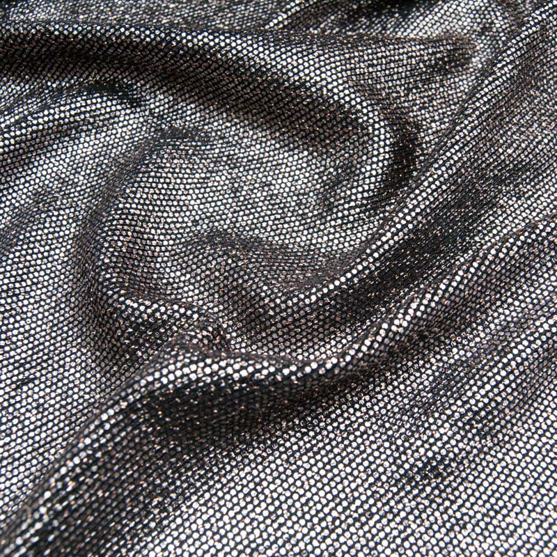 Tissu strass ARGENT extensible de marque MAJE