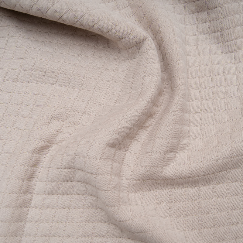 jersey coton matelassé Uni couleur SABLE