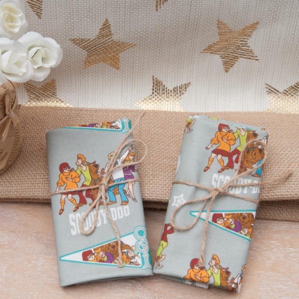 MINI COUPON COTON premium 50x 55cm LICENCE SCOOBY DOO Gris