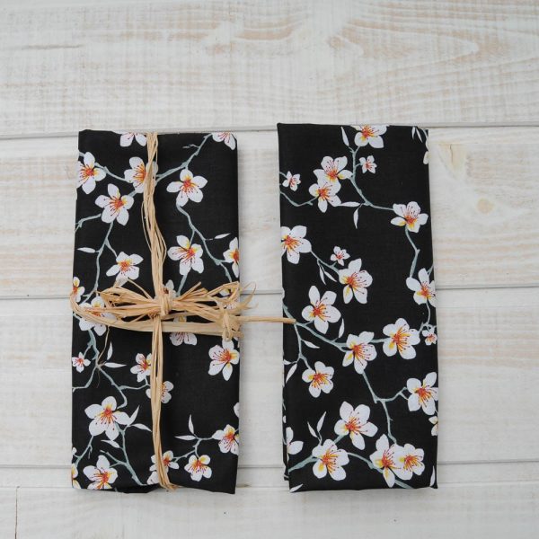 Mini coupon toile coton "Amandier Noir" 50x 75cm