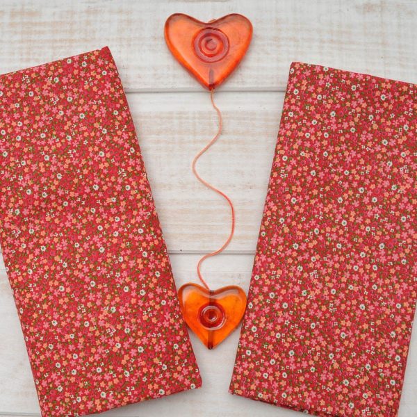 Mini coupon toile coton "Vic FRAISE" 50x 75cm