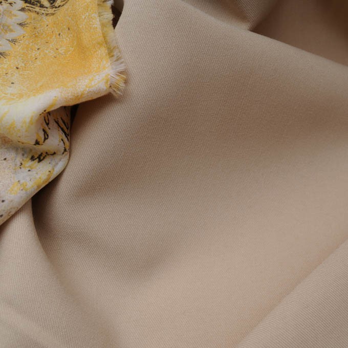 Polyester et Laine tergal beige