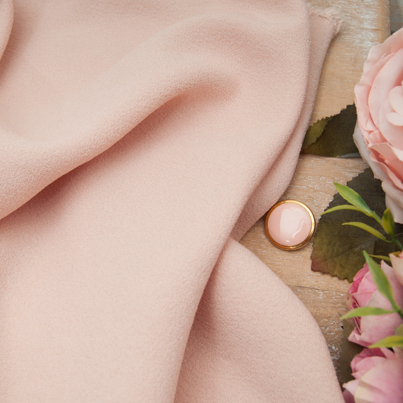 Crêpe Viscose vieux rose haut de gamme