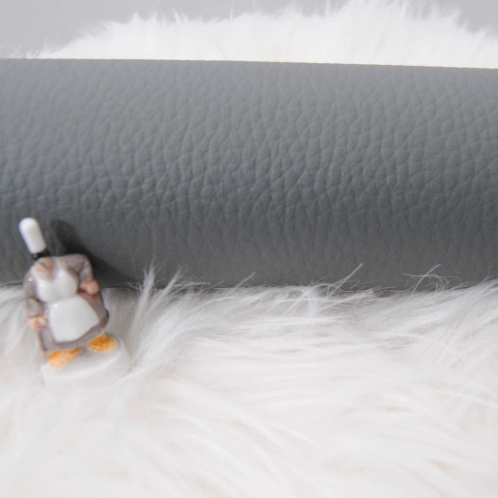Simili cuir skaï Gris Coupon 40cm x 160cm