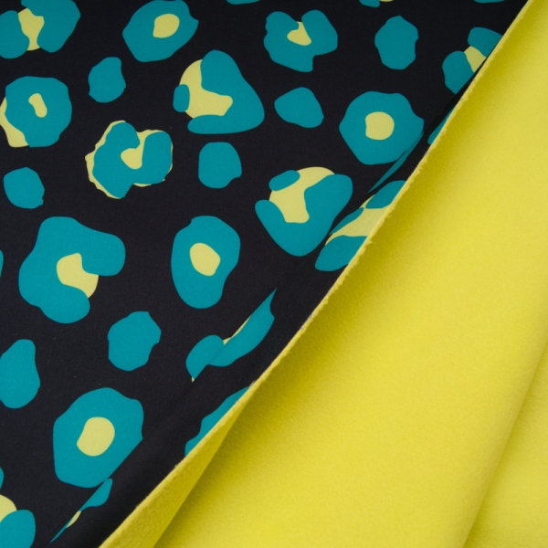 Tissu Softshell imprimé "Gros Graou Vert"