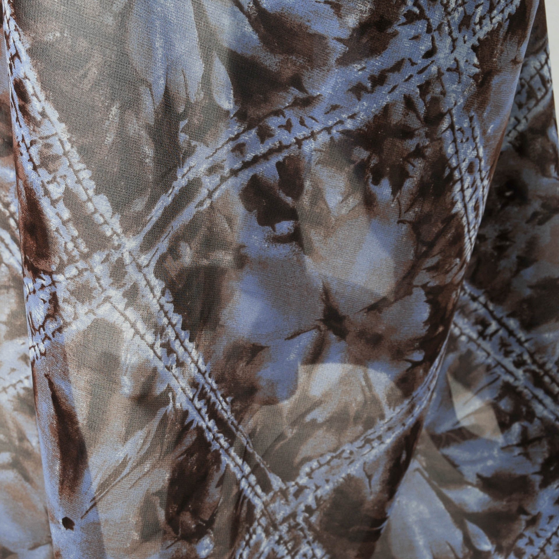 voile Polyester parme et marron