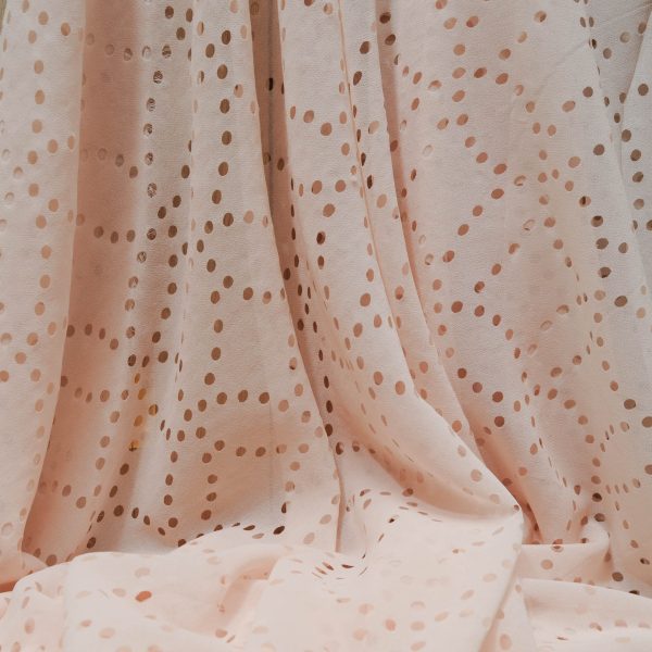 voile Polyester pastille rose pâle