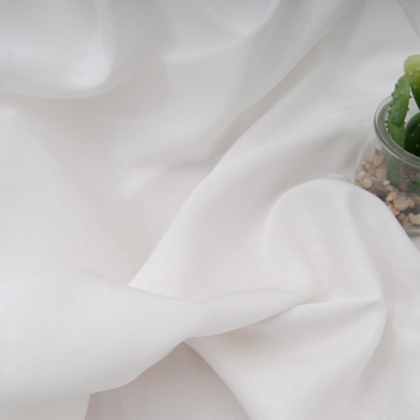 Viscose Coton sergé BALMAIN BLANC Cassé