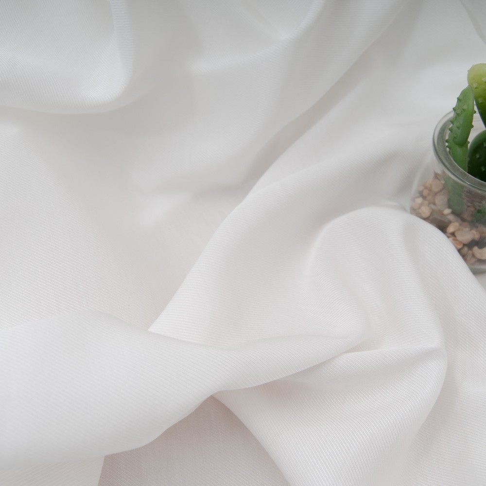 Viscose Coton sergé BALMAIN BLANC Cassé
