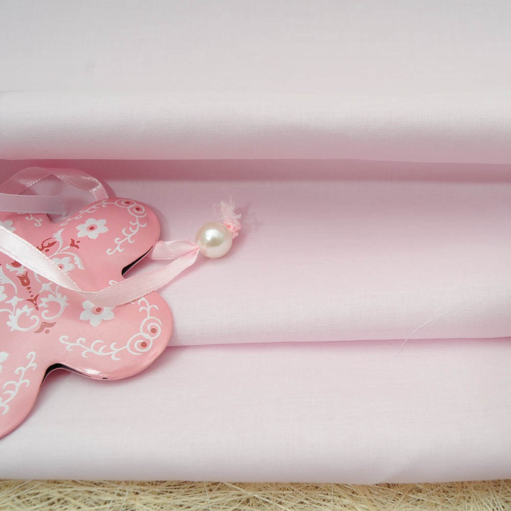 Voile de coton rose pâle